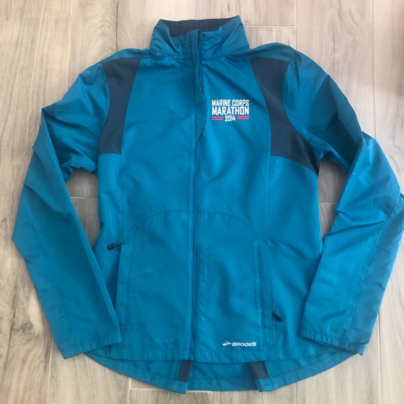 USMC Marine Corps Marathon 2014 Jacket Brooks Brand Running Official Jacket NWT